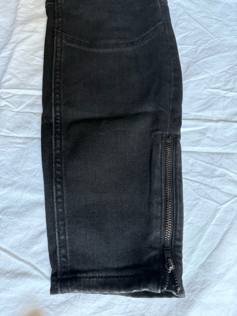 Pilcro and the Letterpress High Rise Black Moto Skinny Jeans Size 30 - Picture 9 of 15